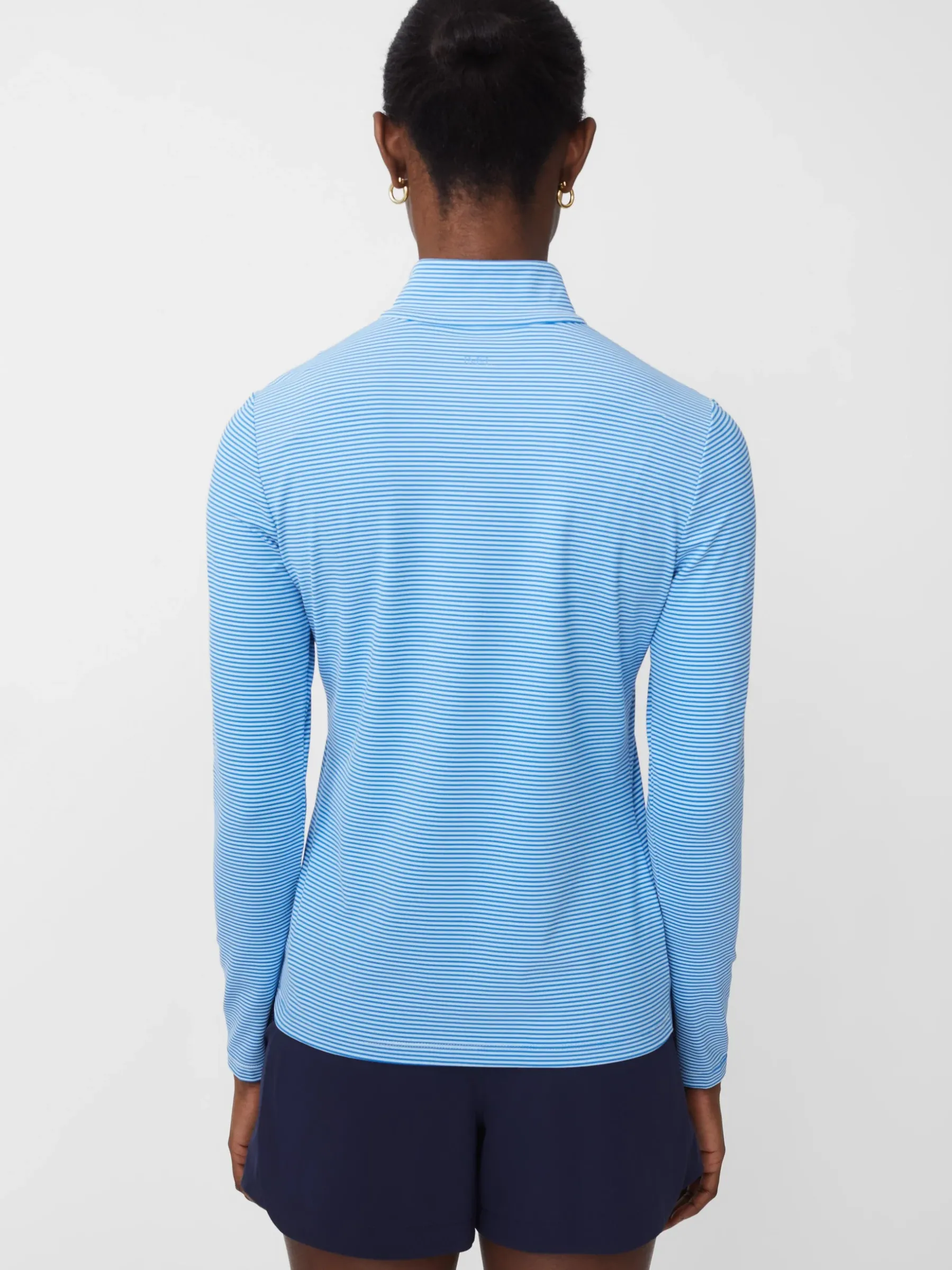 Ace 1/4 Zip Top In Stripe-J.McLaughlin Hot