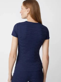 Allie Cap Sleeve Tee In Deco Tulip Jacquard-J.McLaughlin Best