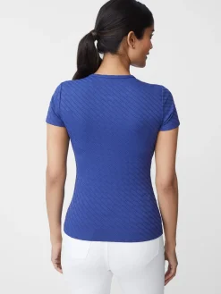 Allie Cap Sleeve Tee In Fernwood Geo Jacquard-J.McLaughlin Outlet