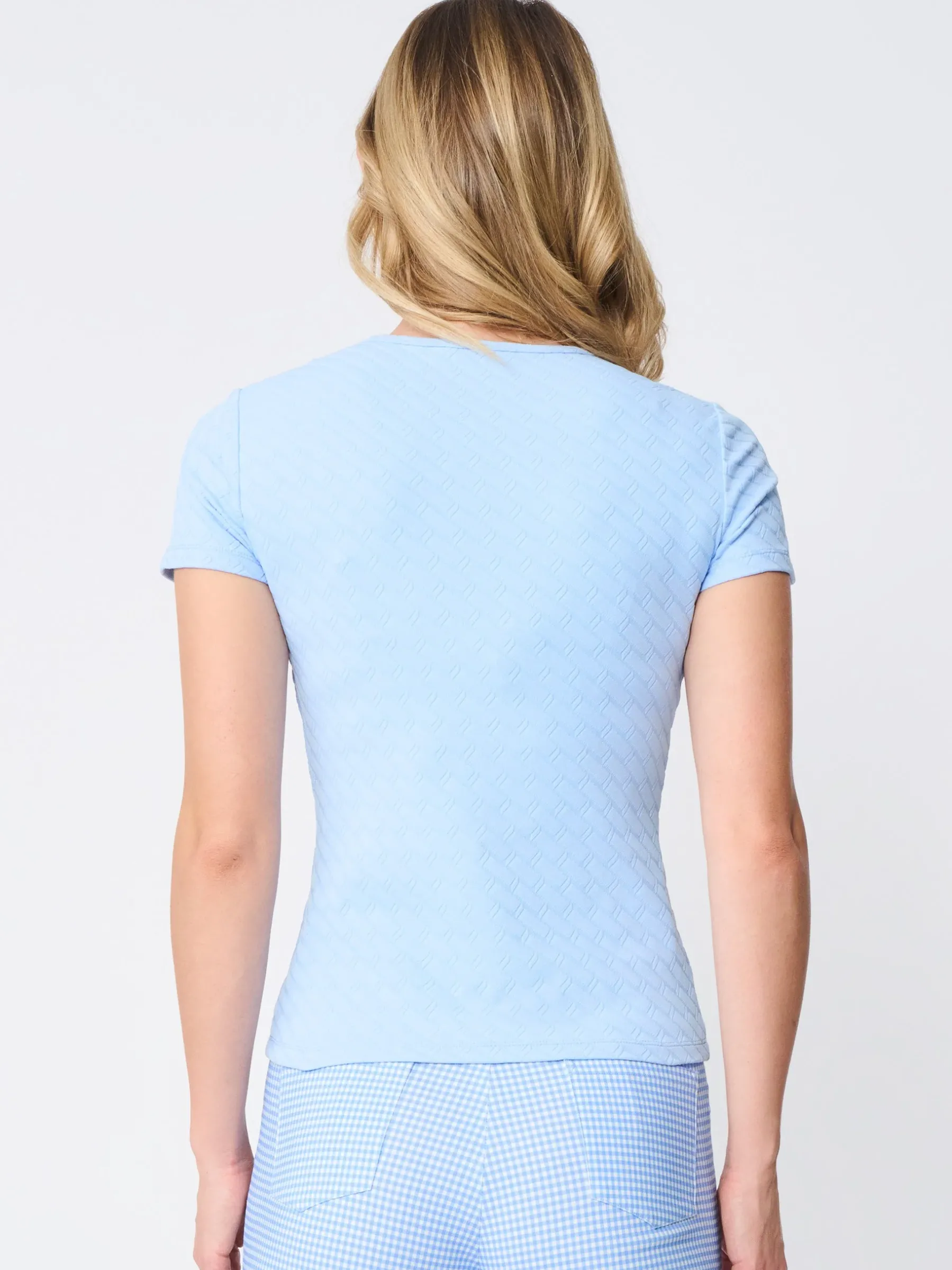 Allie Cap Sleeve Tee In Fernwood Geo Jacquard-J.McLaughlin Hot