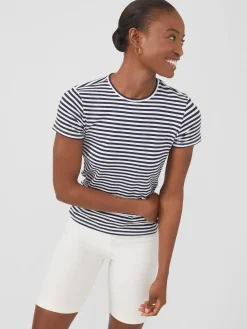 Allie Cap Sleeve Tee In Stripe-J.McLaughlin Best