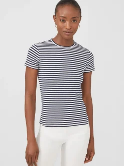 Allie Cap Sleeve Tee In Stripe-J.McLaughlin Best
