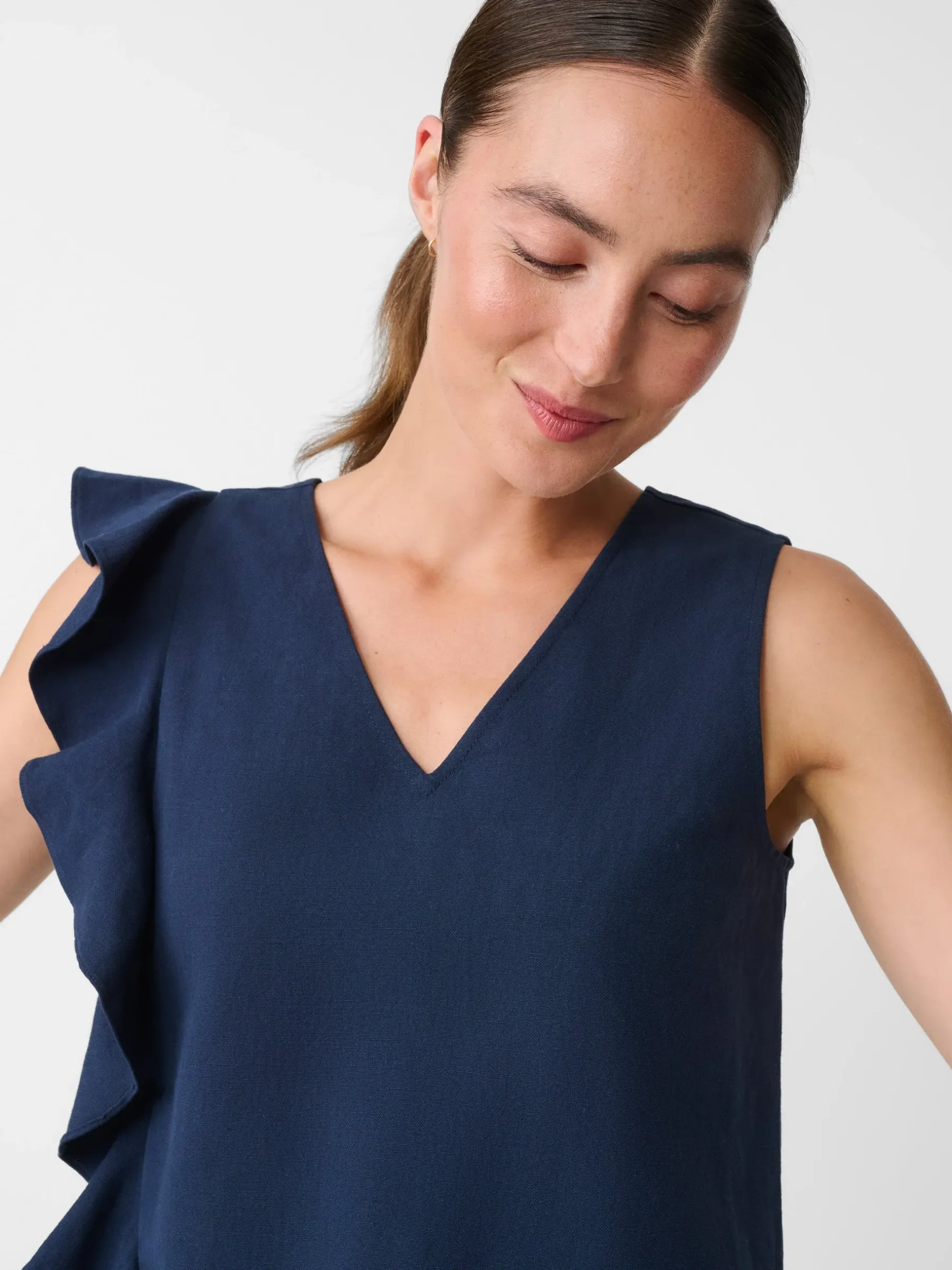 Athena Linen Blouse-J.McLaughlin Hot
