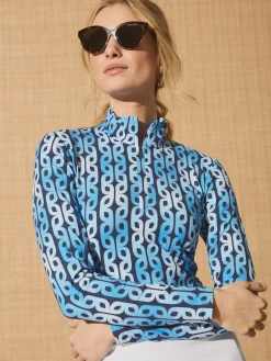 Bedford Top In Mini Block Chain-J.McLaughlin Best