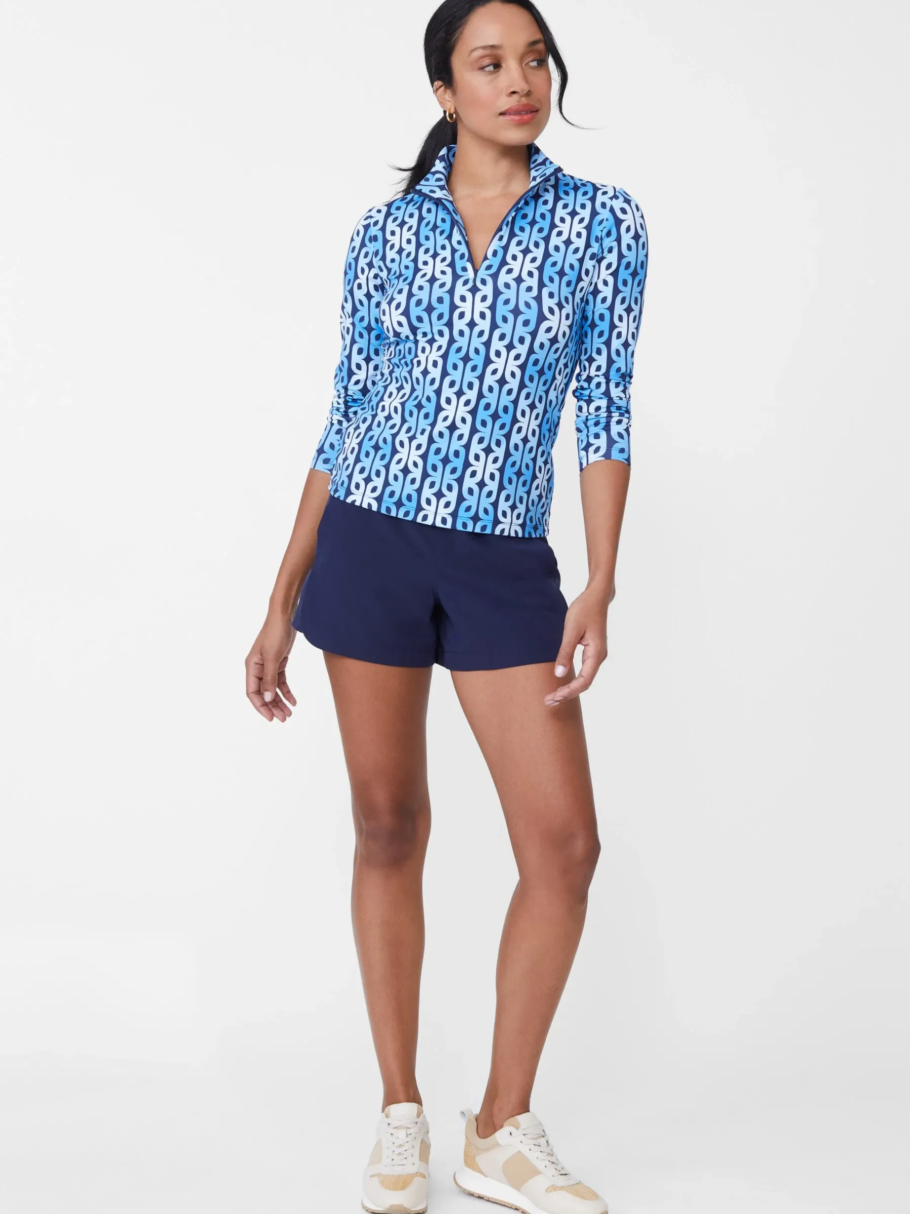 Bedford Top In Mini Block Chain-J.McLaughlin Best