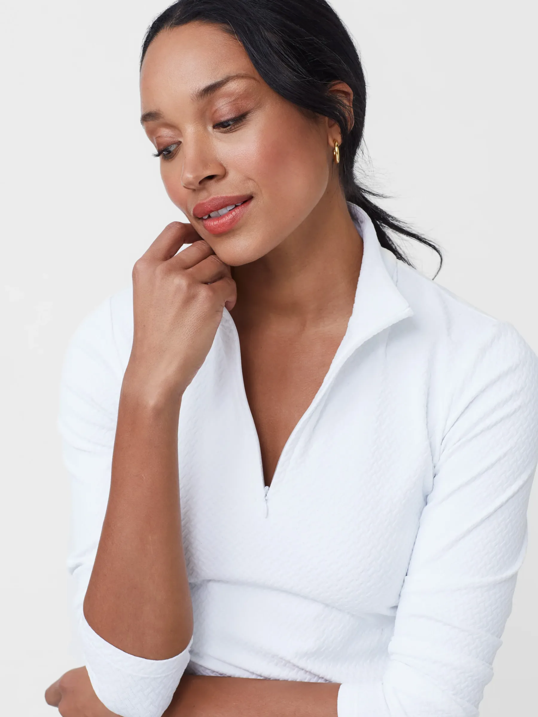 Bedford Top In Mini Raffia Jacquard-J.McLaughlin Clearance