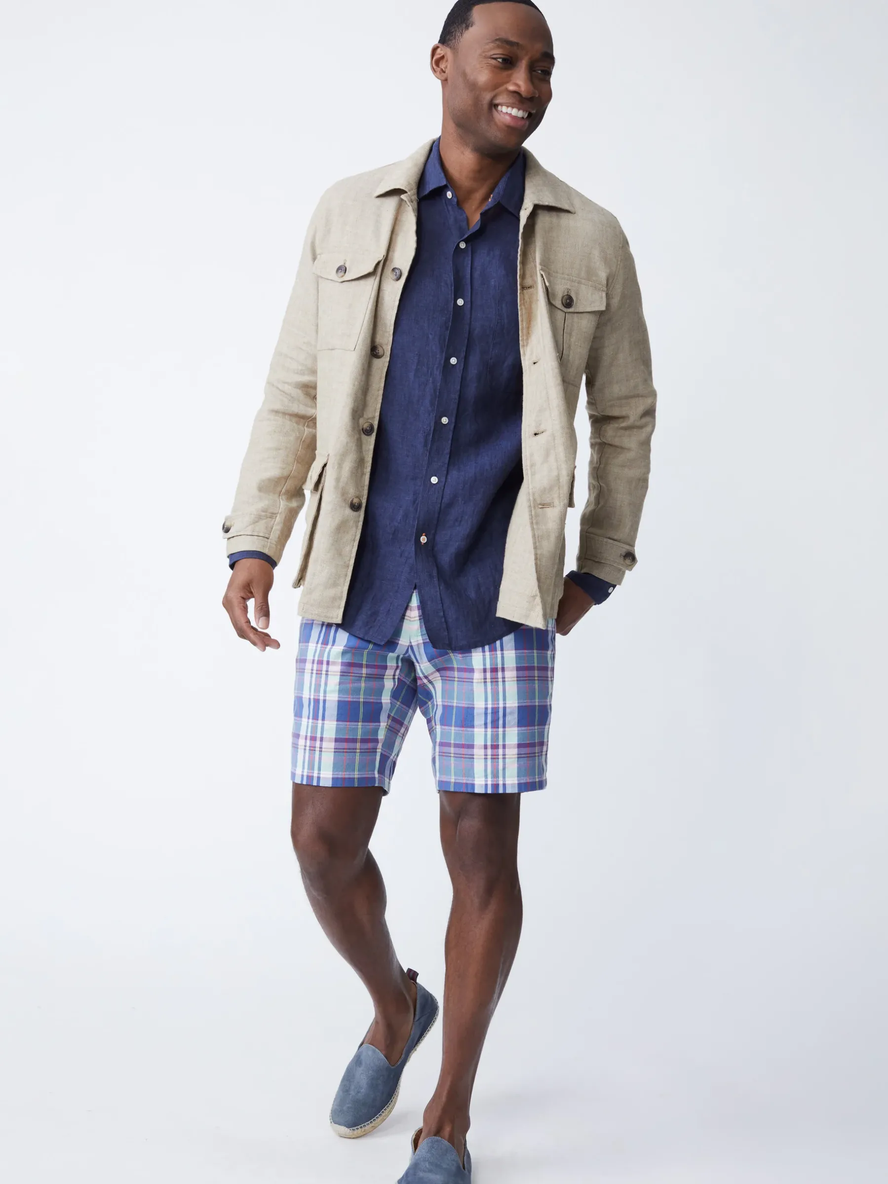 Brando Linen Safari Jacket In Herringbone-J.McLaughlin Fashion