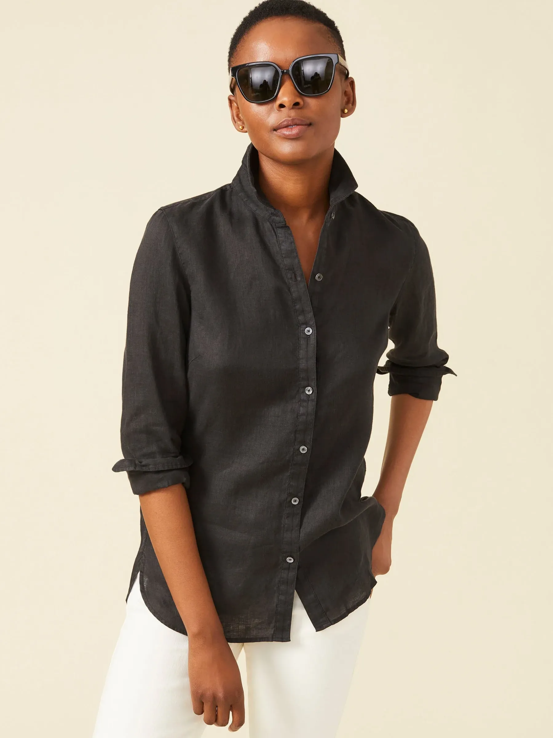 Britt Linen Shirt-J.McLaughlin Discount