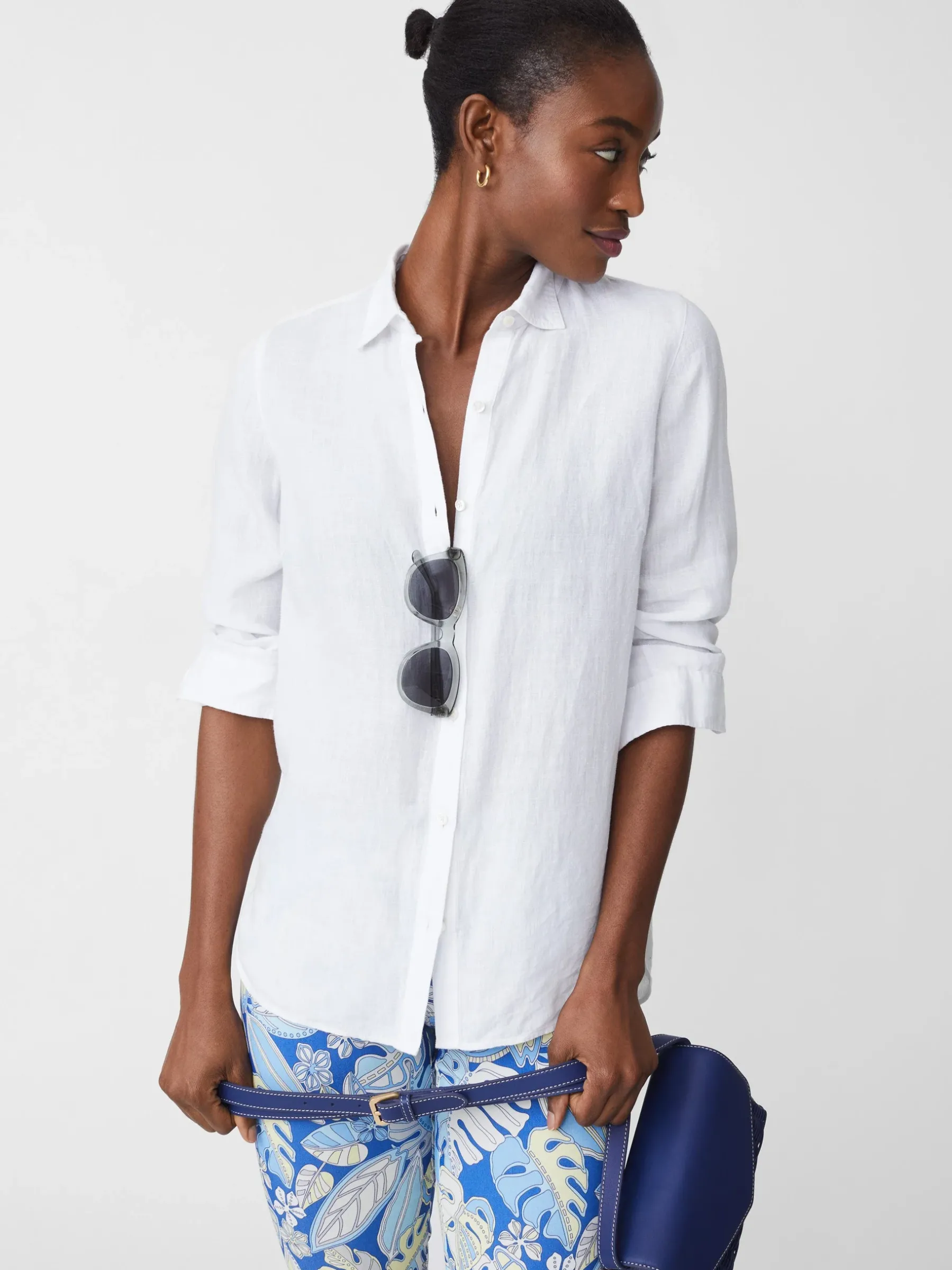 Britt Linen Shirt-J.McLaughlin Fashion