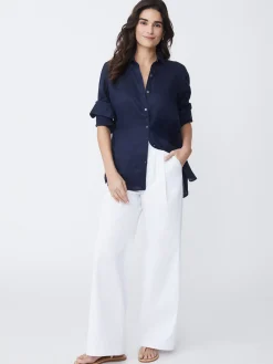 Britt Linen Shirt-J.McLaughlin Hot