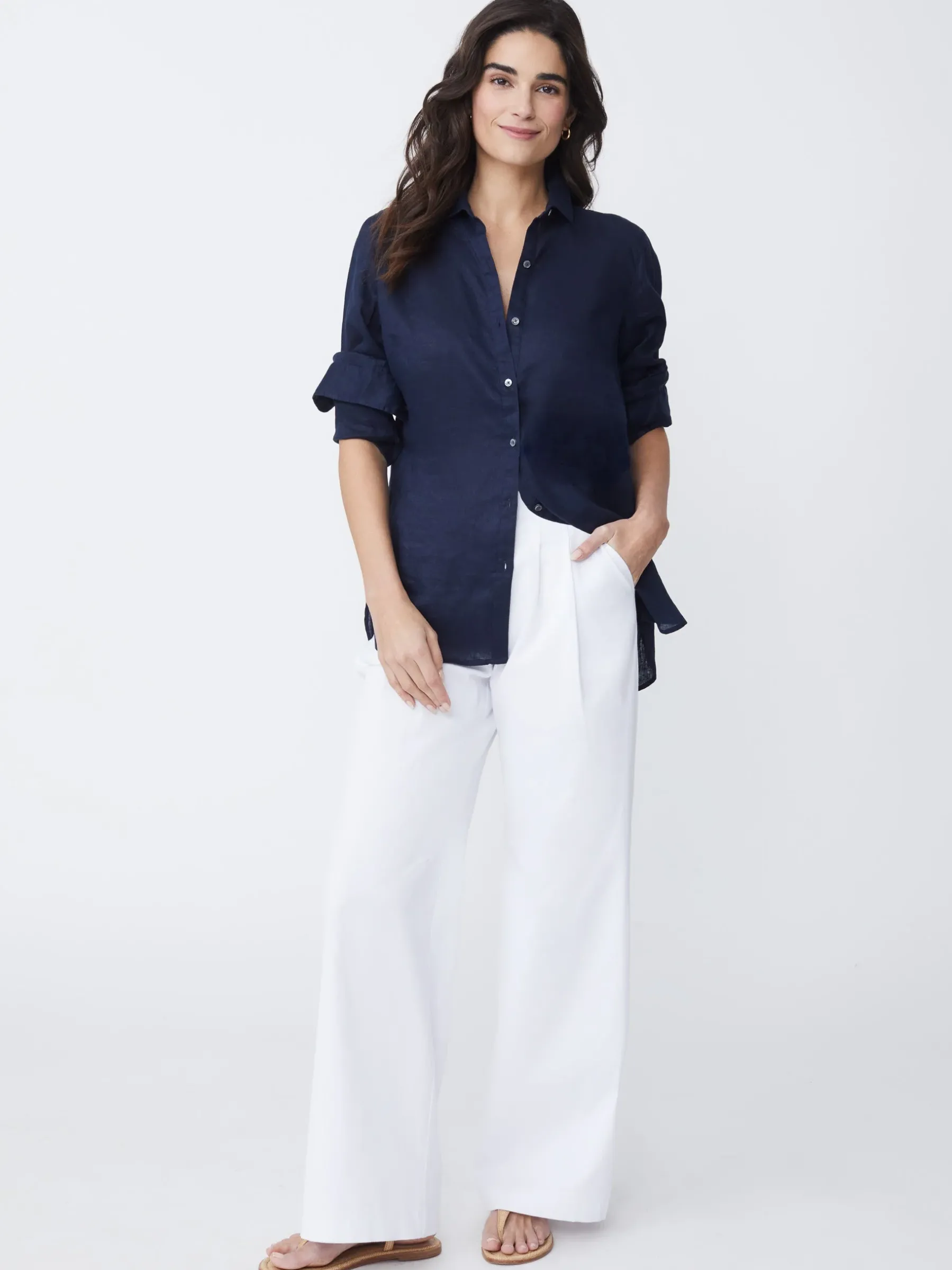 Britt Linen Shirt-J.McLaughlin Hot