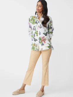 Britt Linen Shirt In Jardin Mariposa-J.McLaughlin Outlet