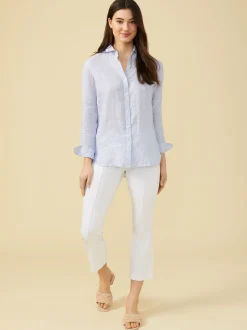Britt Linen Shirt In Stripe-J.McLaughlin Online