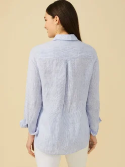 Britt Linen Shirt In Stripe-J.McLaughlin Online