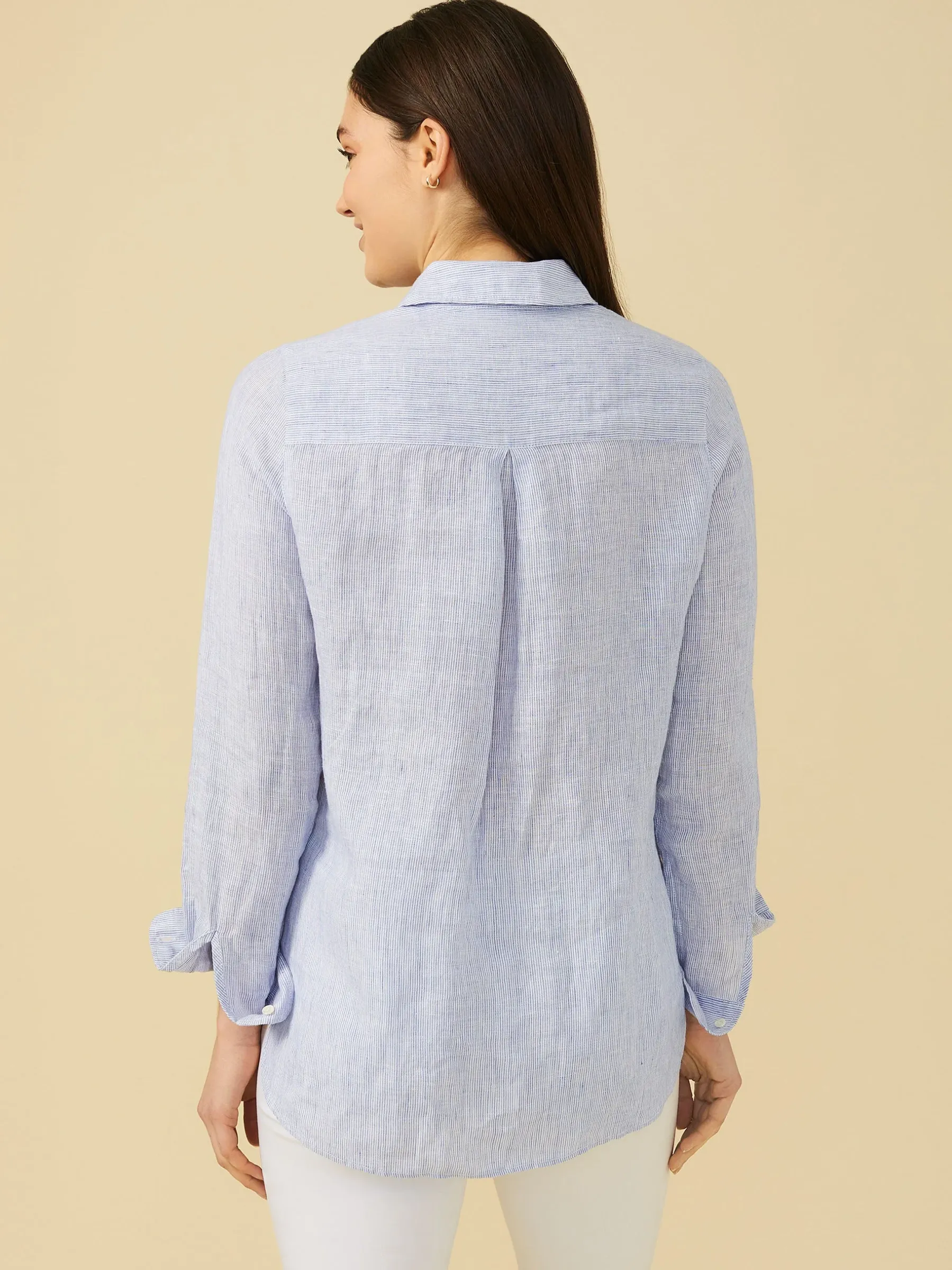 Britt Linen Shirt In Stripe-J.McLaughlin Online