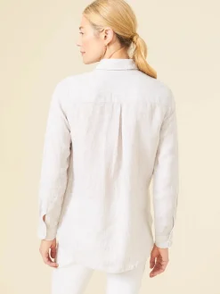 Britt Linen Shirt In Stripe-J.McLaughlin Clearance