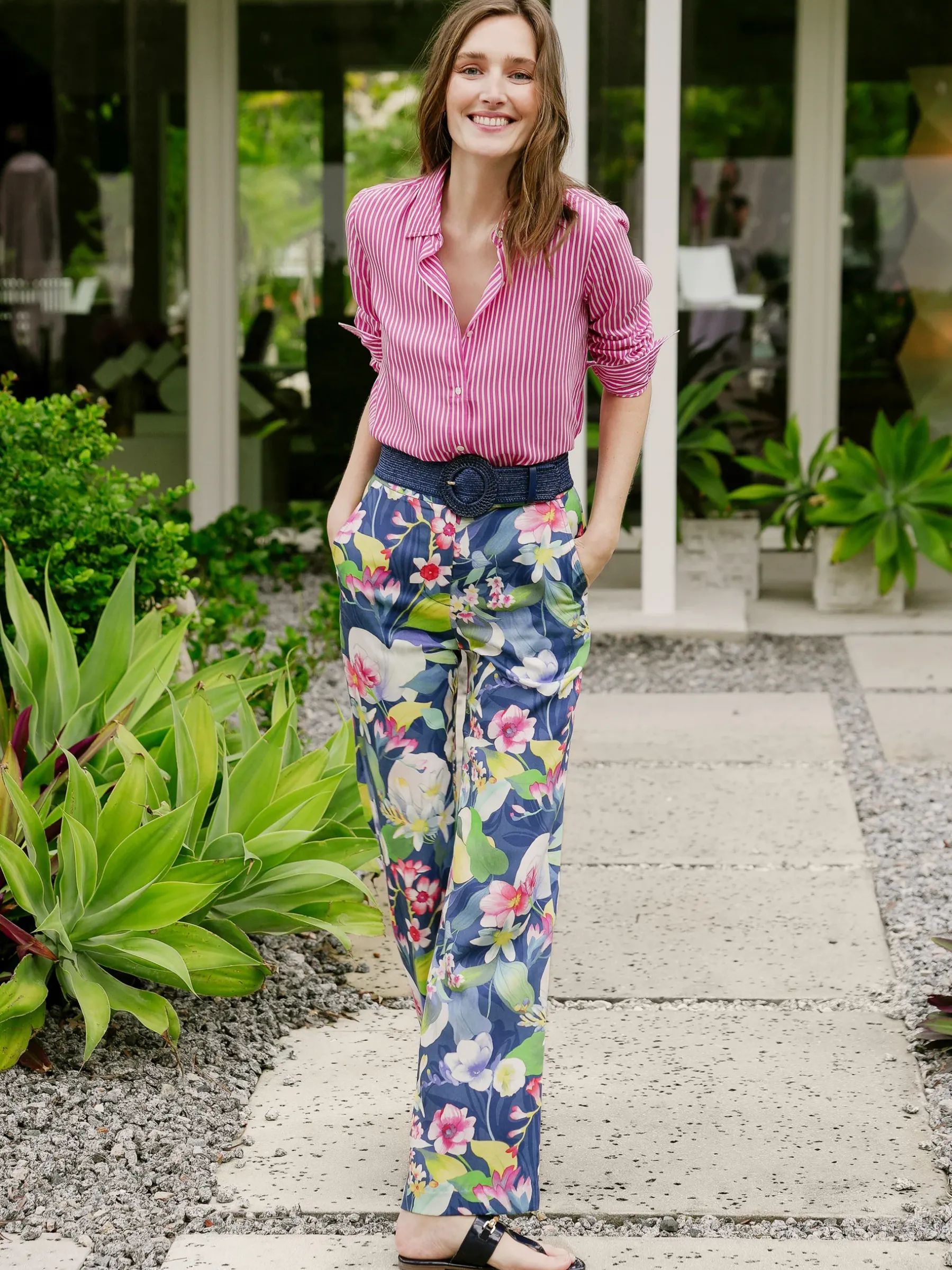 Broderick Pants In Floral Reef-J.McLaughlin Discount