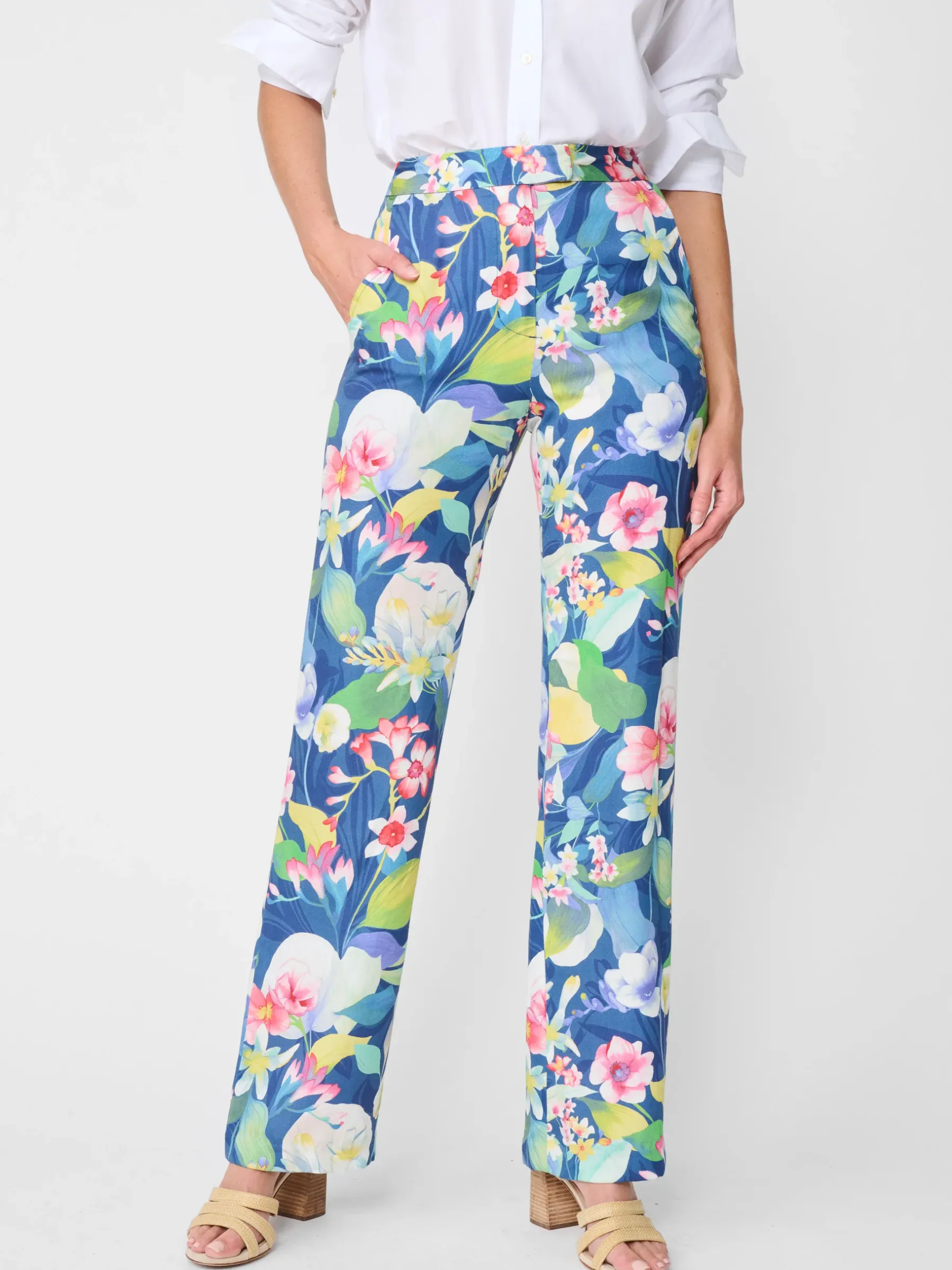 Broderick Pants In Floral Reef-J.McLaughlin Discount