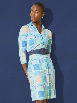 Brynn Dress In Paintbrush Plaid-J.McLaughlin Sale