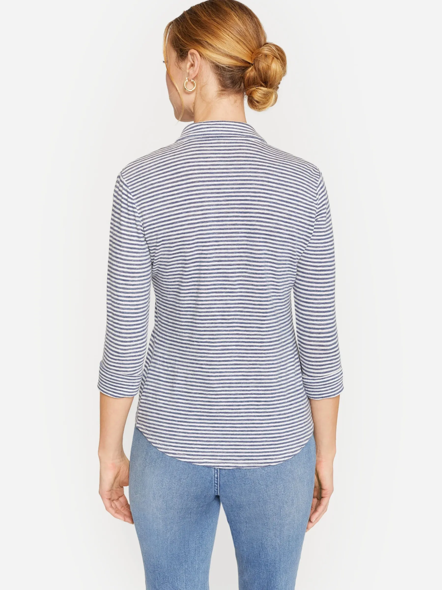 Brynn Linen Shirt In Stripe-J.McLaughlin Discount