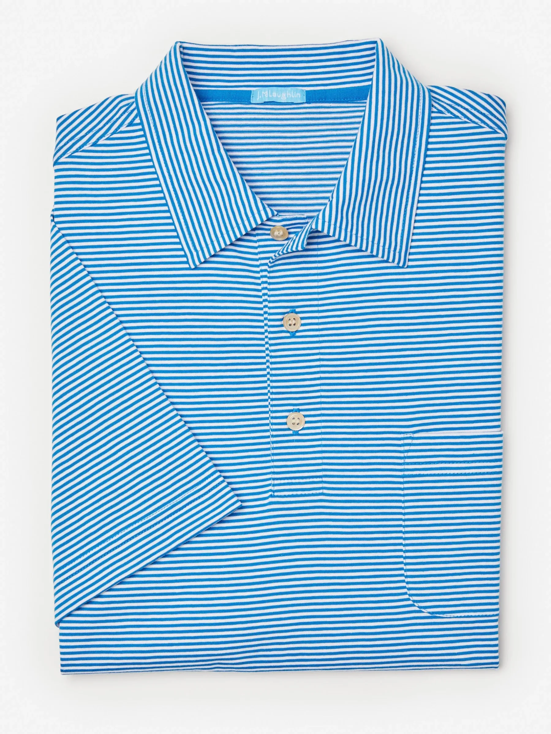 Callahan Cotton Polo In Stripe-J.McLaughlin New