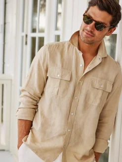 Christos Classic Fit Linen Shirt-J.McLaughlin Fashion