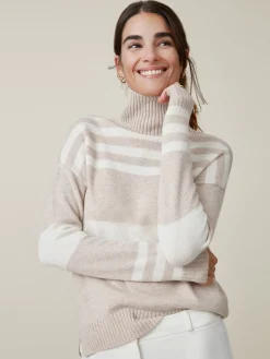 Clara Cashmere Turtleneck In Stripe-J.McLaughlin Clearance