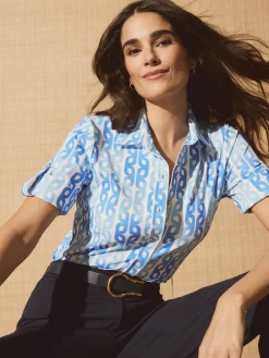 Cornelia Shirt In Mini Block Chain-J.McLaughlin Online