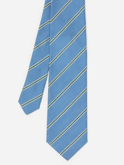 Cotton Silk Tie In Regimental Stripe-J.McLaughlin Online