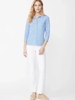 Court 3/4 Sleeve Polo In Lunar Lines-J.McLaughlin Outlet