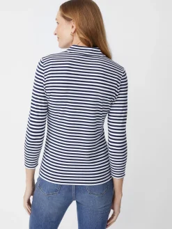 Court 3/4 Sleeve Polo In Stripe-J.McLaughlin Sale