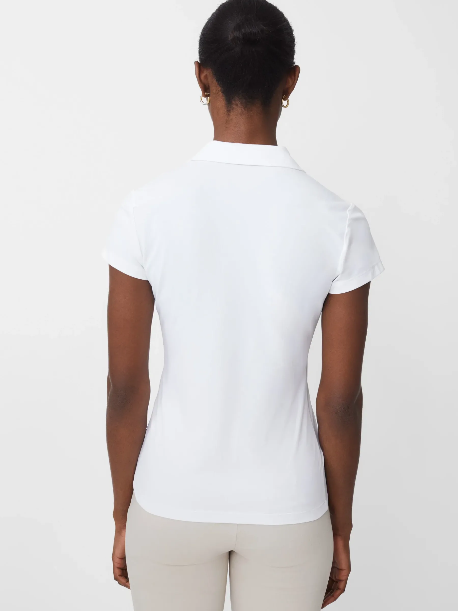 Court Cap Sleeve Pique Polo-J.McLaughlin Clearance