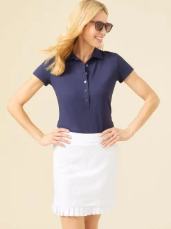 Court Cap Sleeve Polo-J.McLaughlin Sale