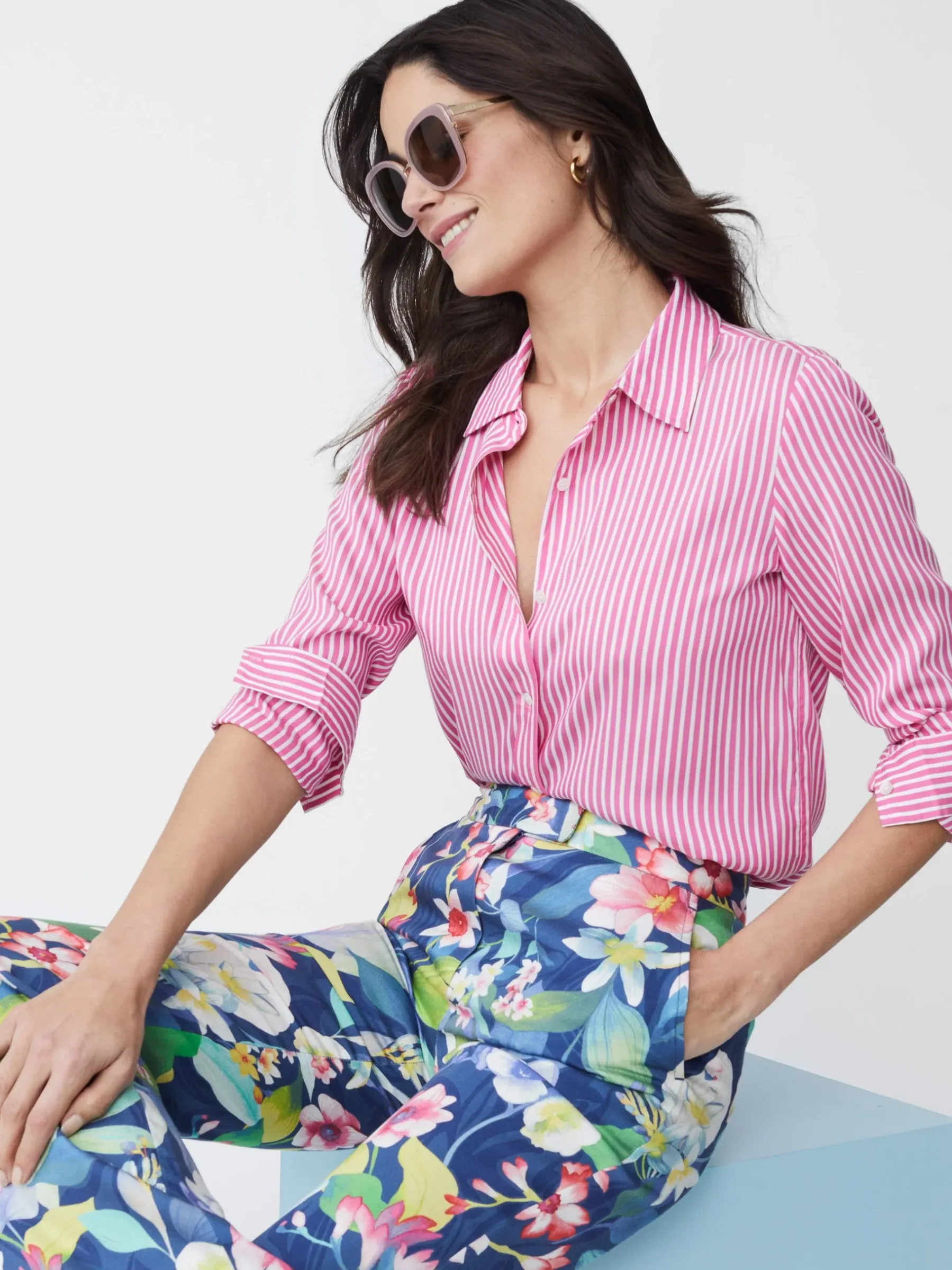 Denver Silk Shirt In Stripe-J.McLaughlin Outlet