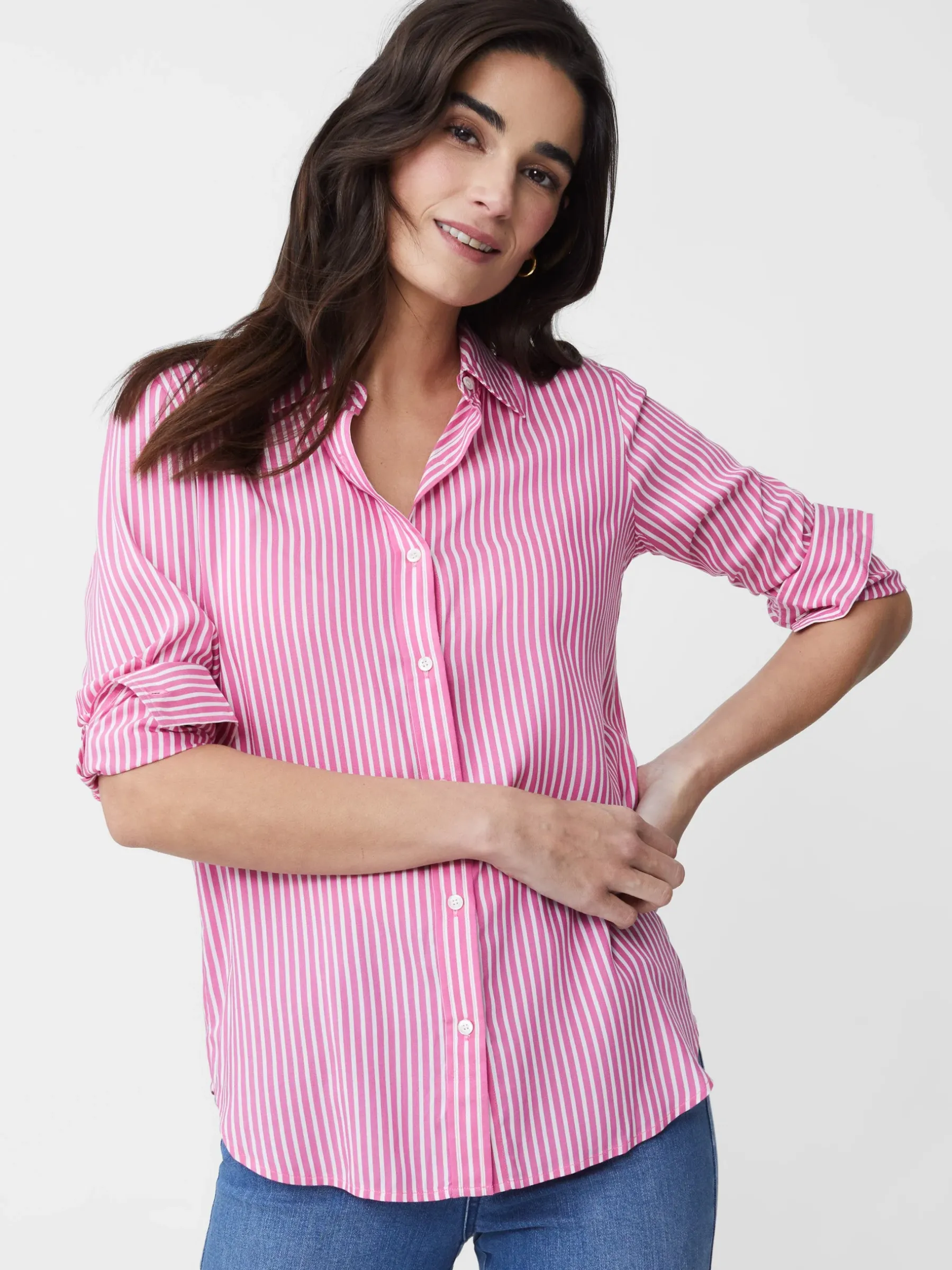 Denver Silk Shirt In Stripe-J.McLaughlin Outlet