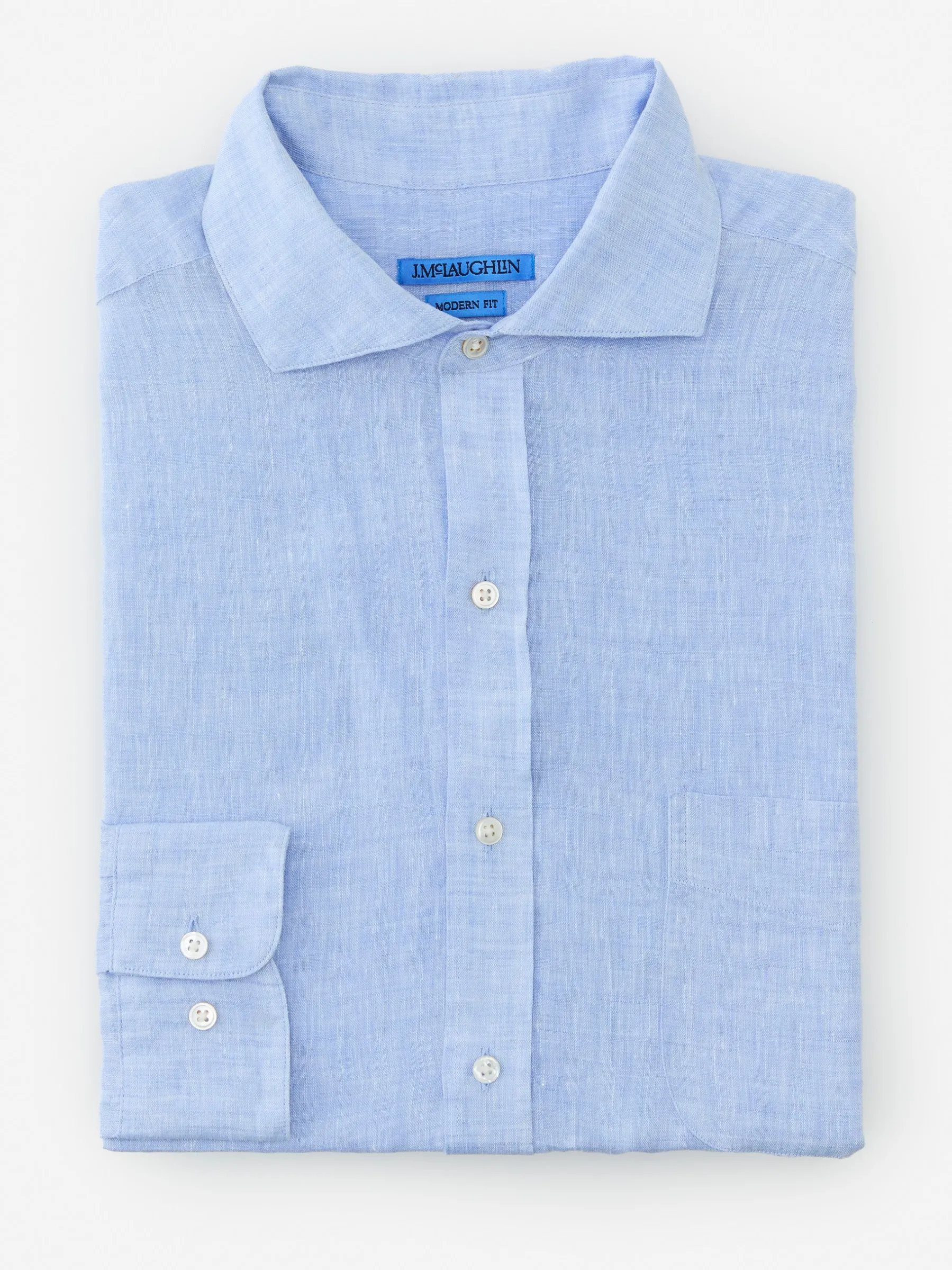 Drummond Modern Fit Linen Shirt-J.McLaughlin Online