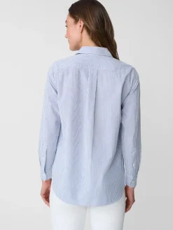 Finn Seersucker Shirt In Stripe-J.McLaughlin Discount