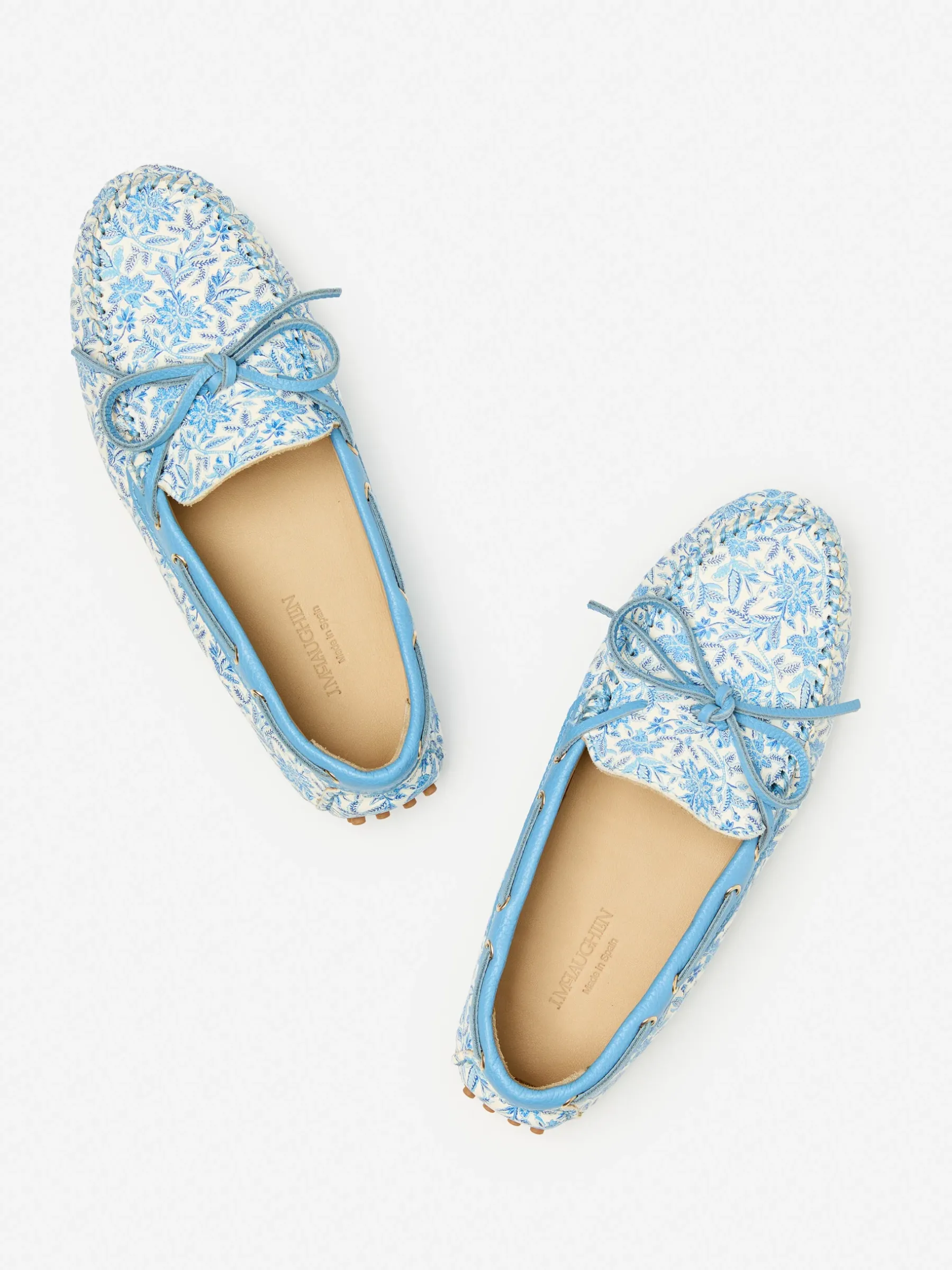 Flagler Leather Driving Mocassins In Micro Bloomsbury-J.McLaughlin New