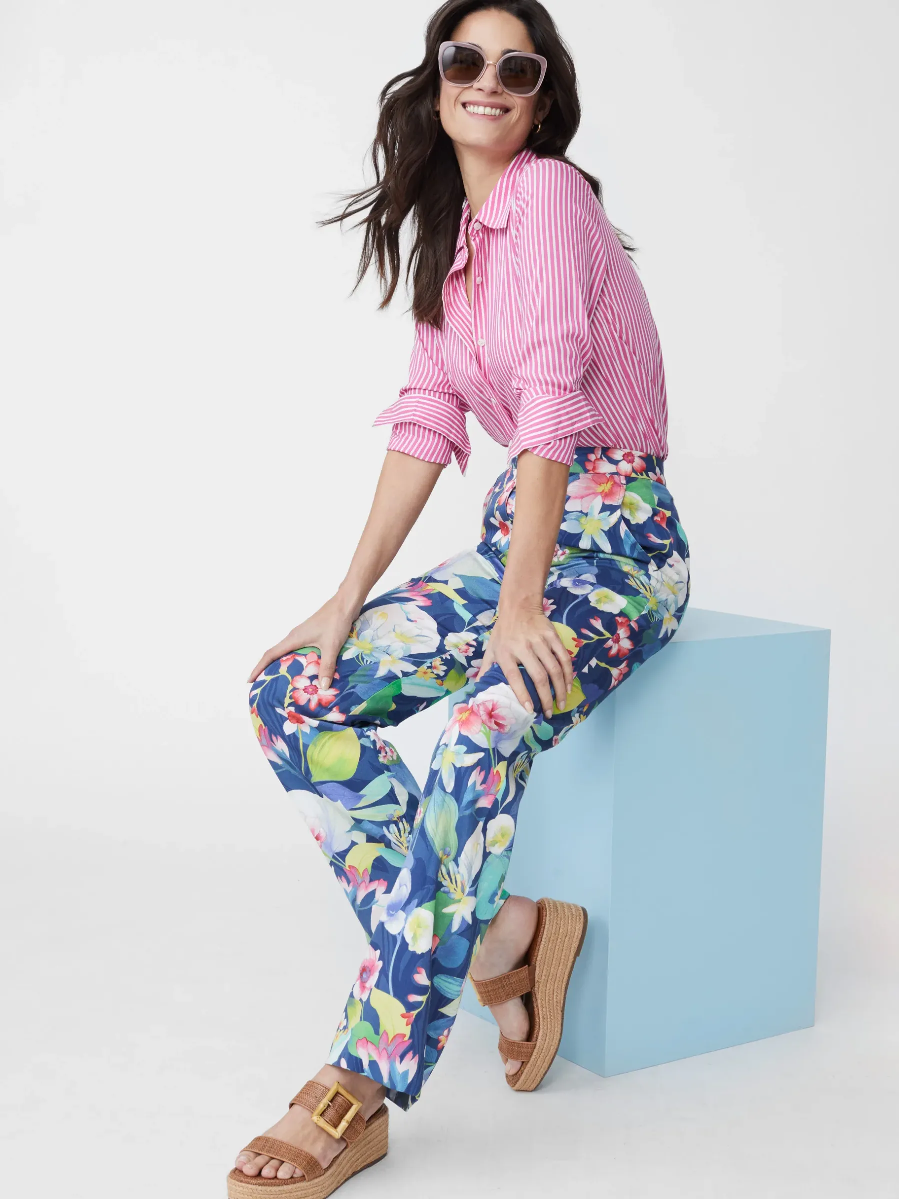 Fleur Bamboo Buckle Wedges-J.McLaughlin Sale