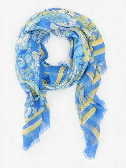 Giselle Scarf In Beach Bouquet Border-J.McLaughlin Hot
