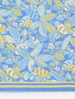 Giselle Scarf In Beach Bouquet Border-J.McLaughlin Hot