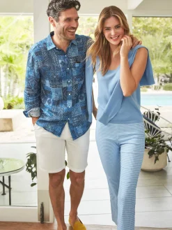 Gramercy Classic Fit Linen Shirt In Diamond Patch-J.McLaughlin Discount