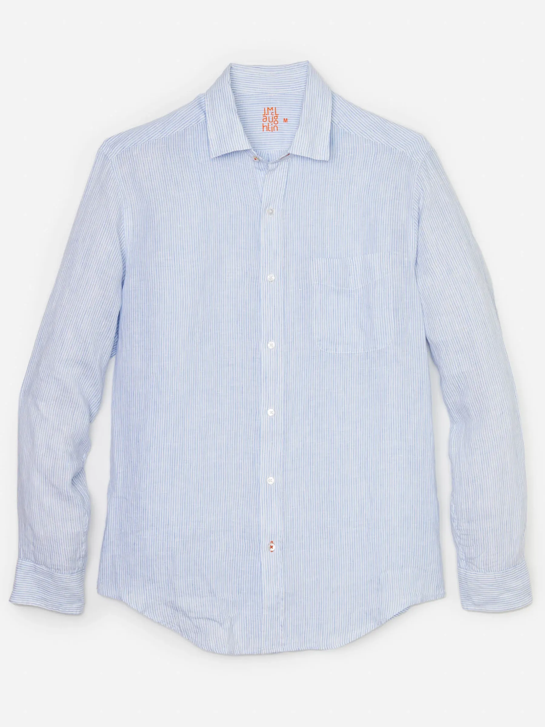 Gramercy Classic Fit Linen Shirt In Fineline-J.McLaughlin Fashion