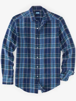 Gramercy Classic Fit Linen Shirt In Plaid-J.McLaughlin Discount