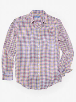 Gramercy Classic Fit Linen Shirt In Gingham-J.McLaughlin Clearance