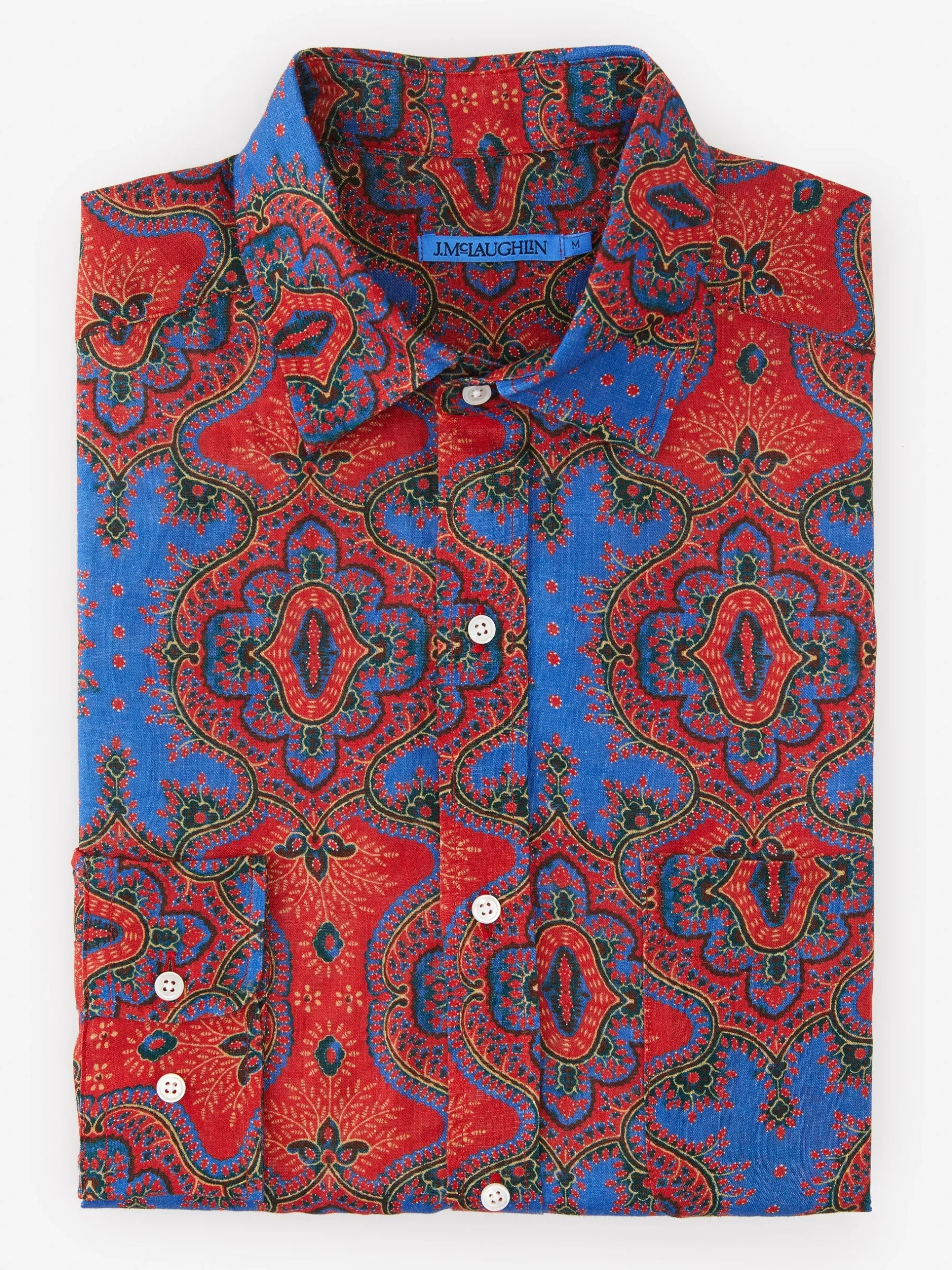 Gramercy Classic Fit Linen Shirt In Barros Beach-J.McLaughlin Online