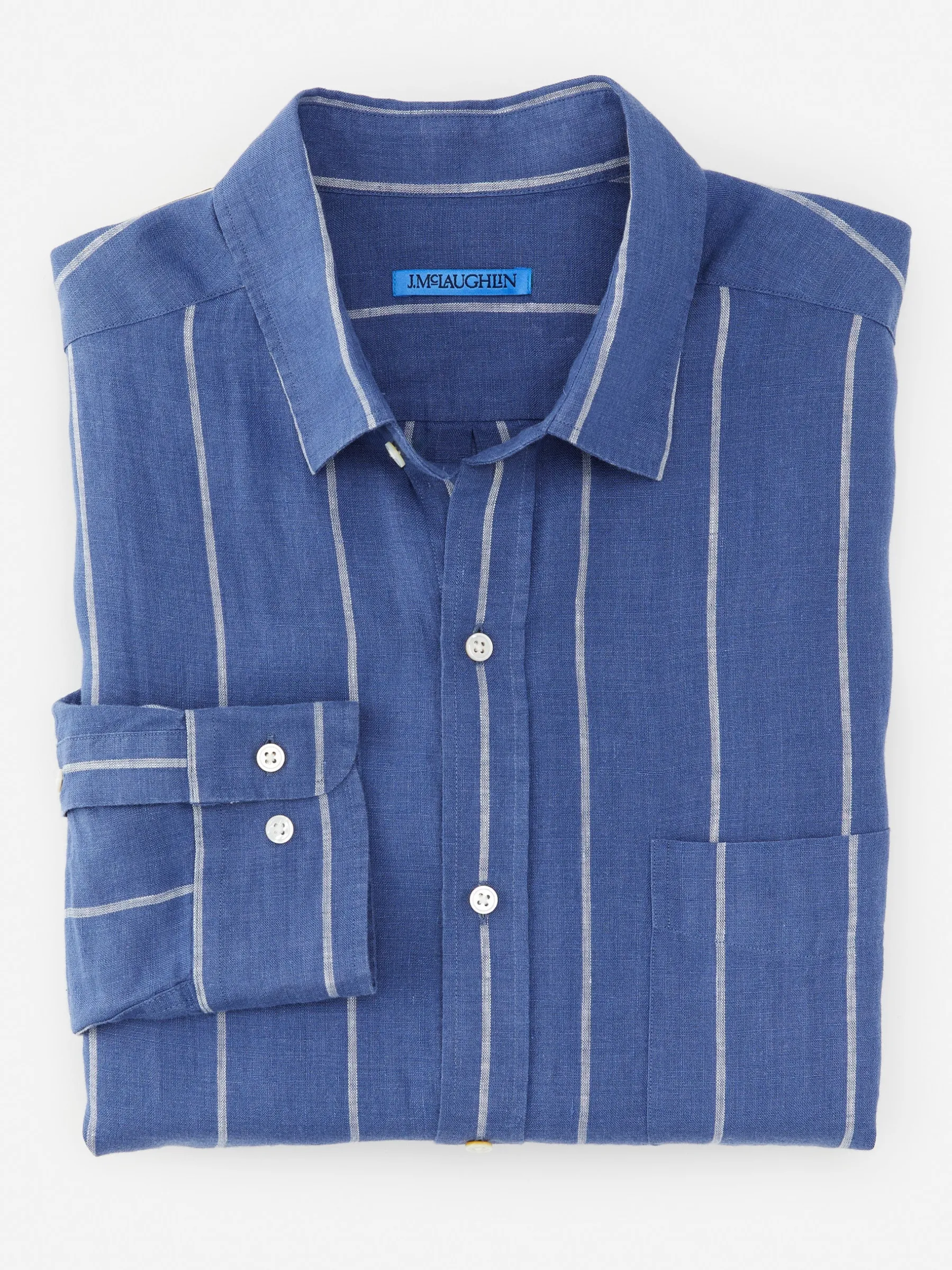 Gramercy Classic Fit Linen Shirt In Stripe-J.McLaughlin Sale