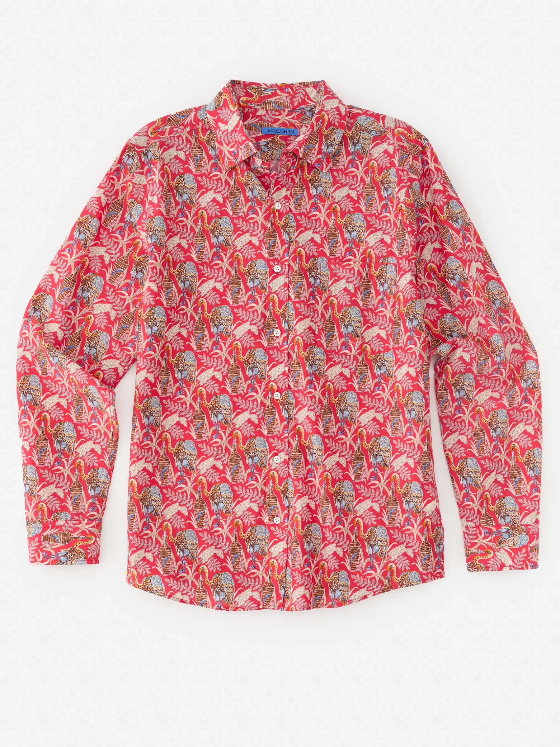 Gramercy Modern Fit Silk Blend Shirt In Rare Bird-J.McLaughlin Sale