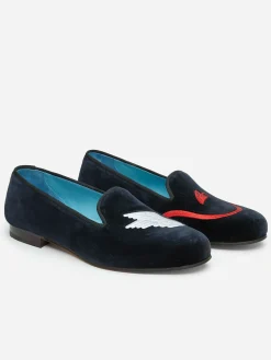 J.McL X Stubbs Wootton Embroidered Slippers In Naughty Nice-J.McLaughlin Discount