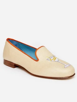 J.McL X Stubbs Wootton Grasscloth Slippers In Martini-J.McLaughlin Best